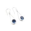 London Blautopas Edelstein 925 Sterlingsilber Schmuck Handgefertigte Ohrringe 1,76" EE-126-10