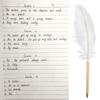  Retro Feathered Black Inks Pen for Bride Wedding Feathered Ballpoint Pen Plating Pen Body  Smooth Writing for Wedding