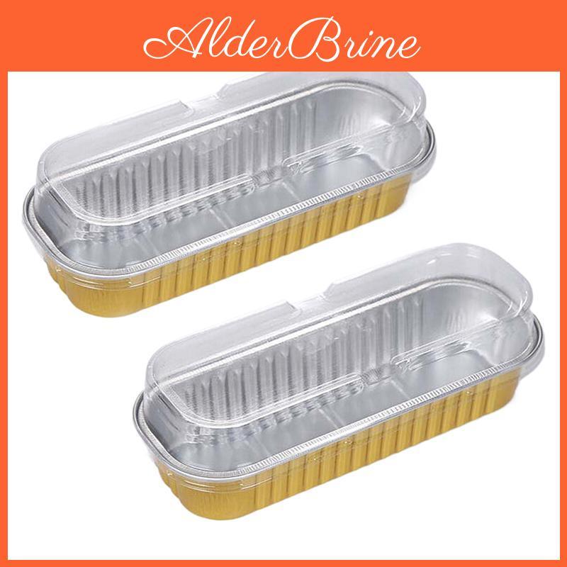 10pcs Withwithout Pans Loaf Mini Lids Rectangle Aluminum Foil Baking Pans Reusable Mini Bread Containers Muffin Tins