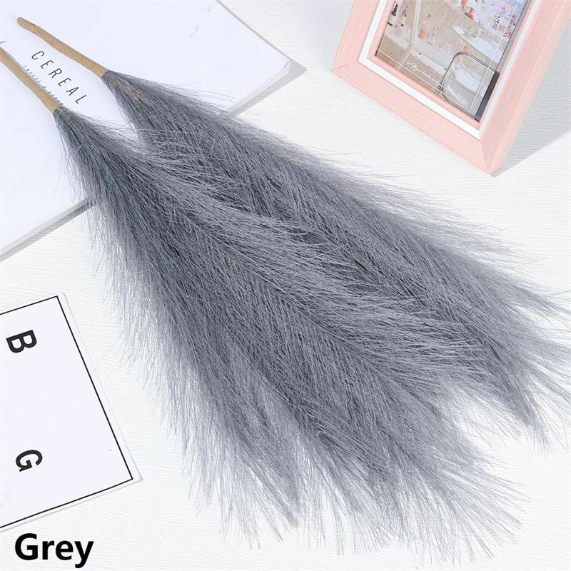 6Pcs 45cm Artificial Pampas Grass Bouquet New Year Holiday Wedding Party Home Decoration Plant Simulation Dried Flower Reed