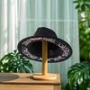 Women Fedora Hat With Butterfly Flower Moon Print Wide Brim For Party Travel Outdoor