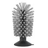 Glass Brush ABS Nylon Vertical Design Nontoxic Suction Cup Cleaning Brush for Glass Goblet Water Bottle(Black )
