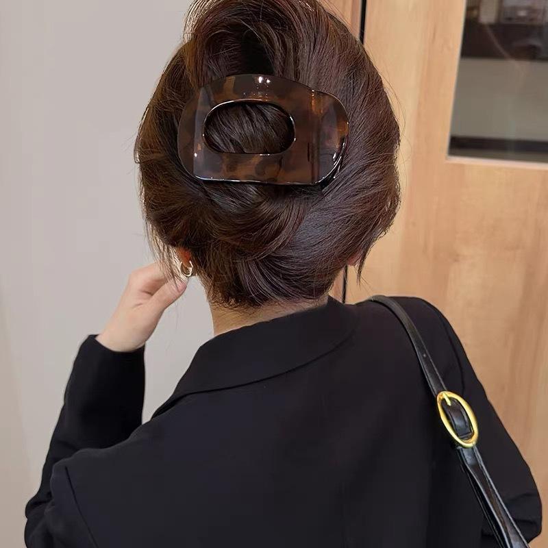 No-frills-headed Abalone Clip for Women, High-end Style, New Style, Large Duckbill Clip, Hair Clip, One-word Clip for the Back of the Head