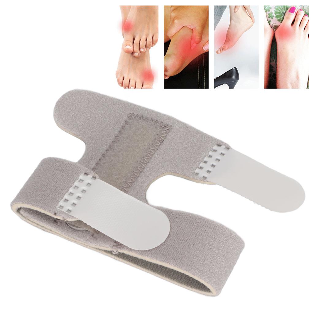 Toe Brace Portable Breathable Adjustable Hook and Loop Fixation Toe Brace Gray