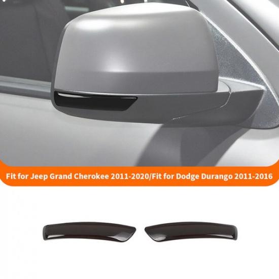 Smoked Black Rearview Mirror Turn Signal Light Trim For Jeep Grand Cherokee 11+