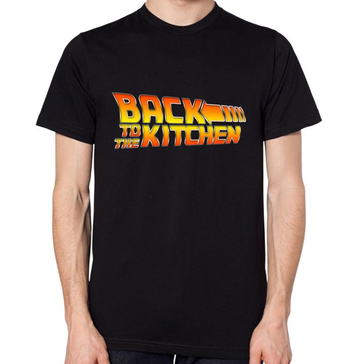 Back To The Kitchen T-Shirt Funny Back To The Future Movie Film Chef Cook Top S разноцветный
