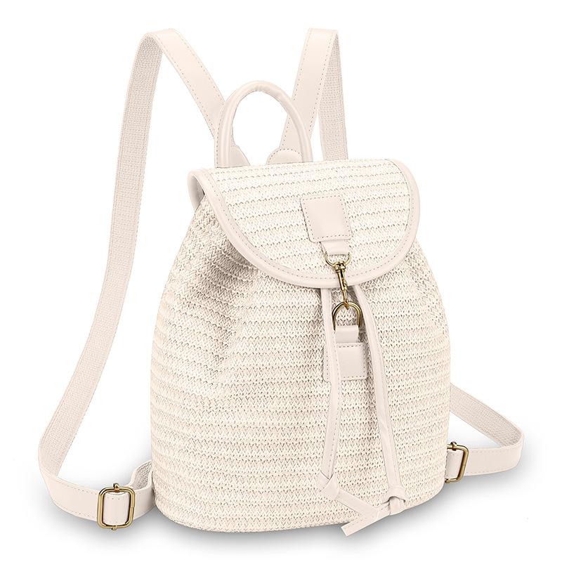 Women's Straw Backpack Summer Boho Bohemian Hollow Shoulder Bag Hobo Crochet Woven Travel Bags for Women Knitted Beach Back Pack
