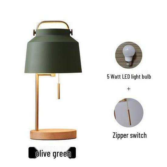 

Nordic Wireless Charging Bedside Lamp - Creative Light Luxury Wood Decor