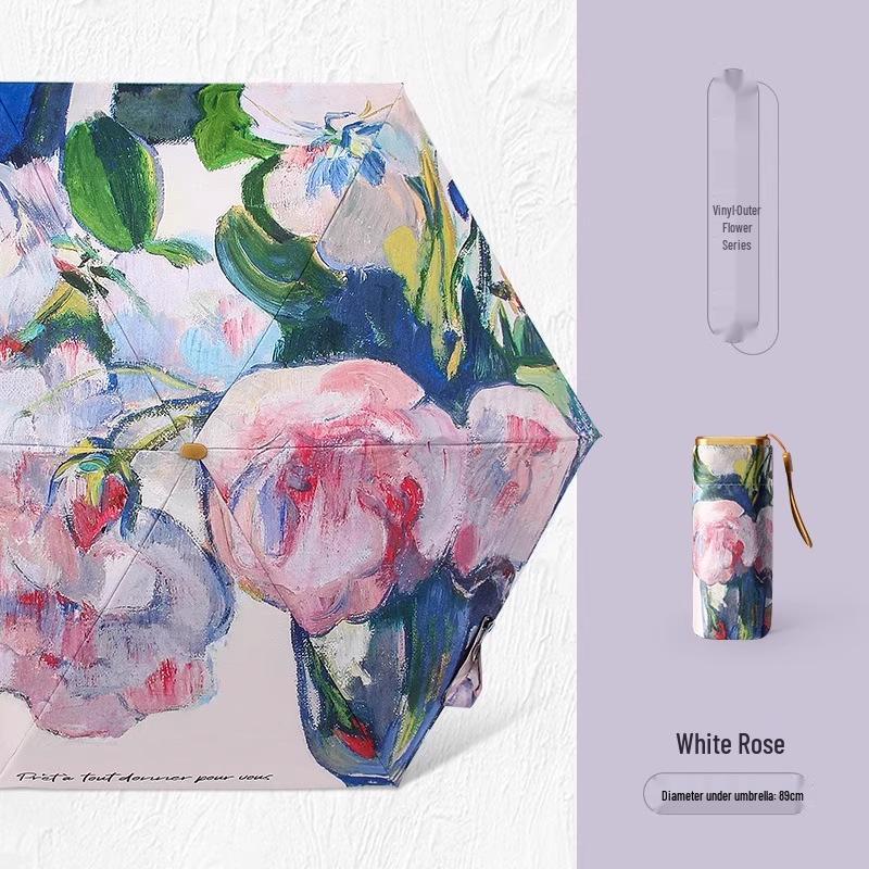 Compact Folding Sunshade Umbrella for Women - Portable UV Protection