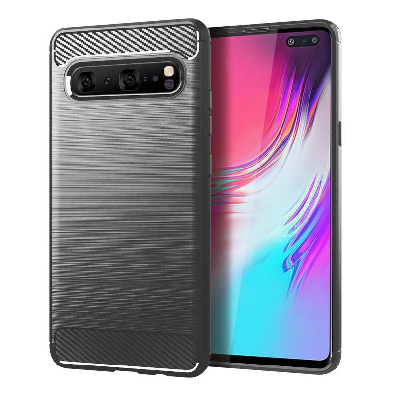 

Для Samsung S10 5G силиконовый полный защитный матовый мягкий чехол для телефона для galaxy s10 5g противоударные чехлы из углеродного волокна Coque Fundas Samsung S10 5G серый