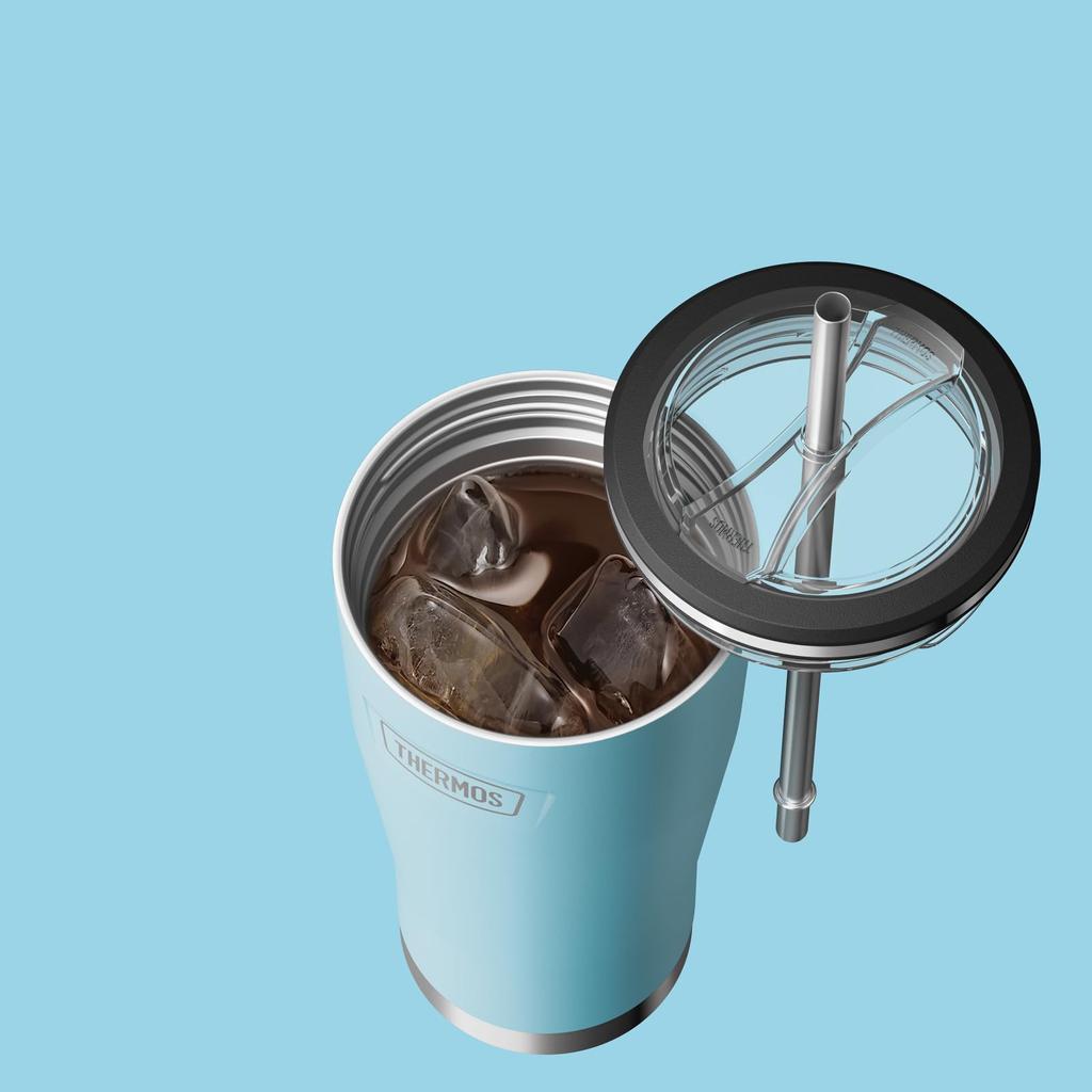 Thermos Straw Cold Insulation GLC [ICON SERIES] Tumbler, 710ml, Only, Glacier, ASTB-710