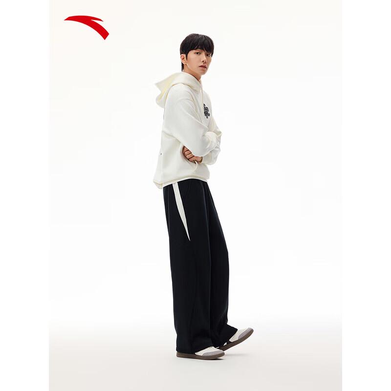ANTA Men s Winter Fleece-Lined Loose Wide-Leg Straight Casual Sports Pants M