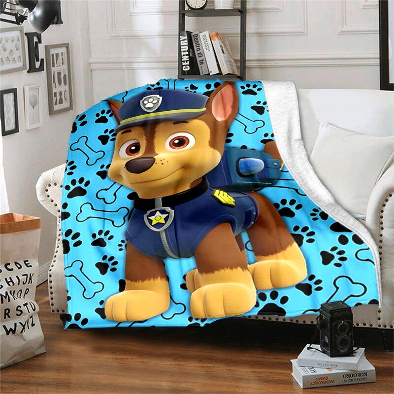 1pc Blanket Paw Patrol characters Print Design, Lightweight Blanket for Sofa, Bed- Soft &Warm, Gift for All Seasons like Christmas, Halloween
