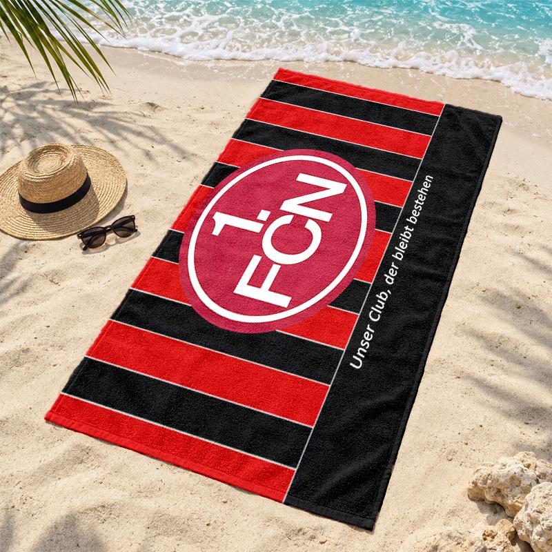 1.FC Nurnberg Beach Towel Quick Dry Sand Free Lightweight Beach Towels for Travel Swimming Camping