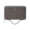 Gucci Ophidia Double G Logo Zip Closure Canvas And Leather Travel Bag Women Bags Gray 751610-UULBN-1244