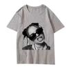 Summer Print Unisex Tops Nina Chuba Monochrome Attitude Bad Girl Essential T Shirts Unisex Unisex Oversized Male Cotton Short Sleeve
