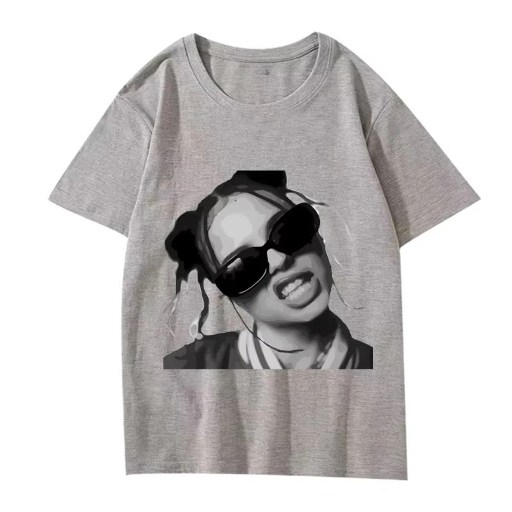 Summer Print Unisex Tops Nina Chuba Monochrome Attitude Bad Girl Essential T Shirts Unisex Unisex Oversized Male Cotton Short Sleeve