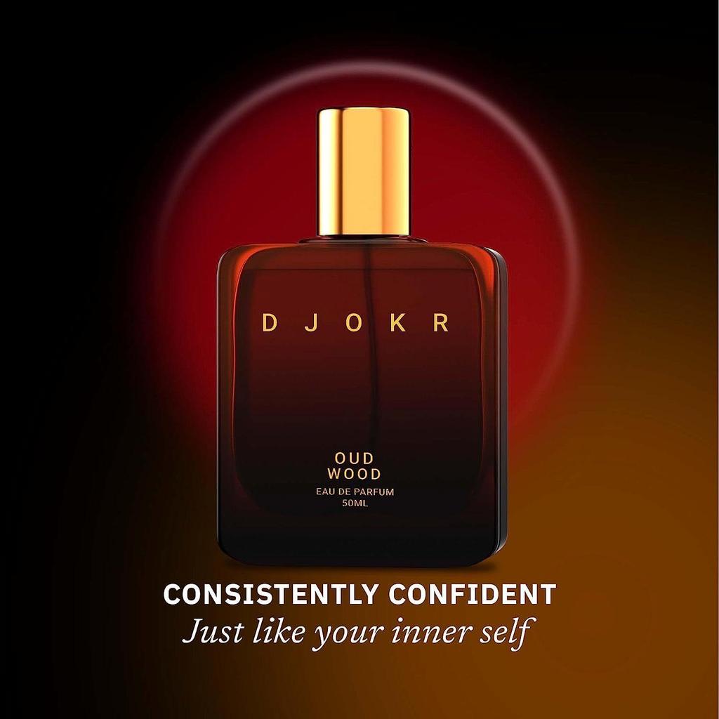 DJOKR Oud Wood Perfume For Men 50 Ml | Eau De Parfum | Premium Luxury Long Lasting Fragrance Spray