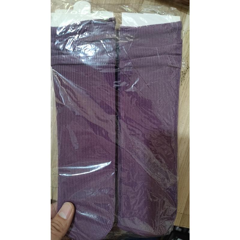Ladies Autumn and Winter Thick New Products Pure Color Retro Sweat Absorbing Breathable Long Tube Pile Pile Cotton Socks