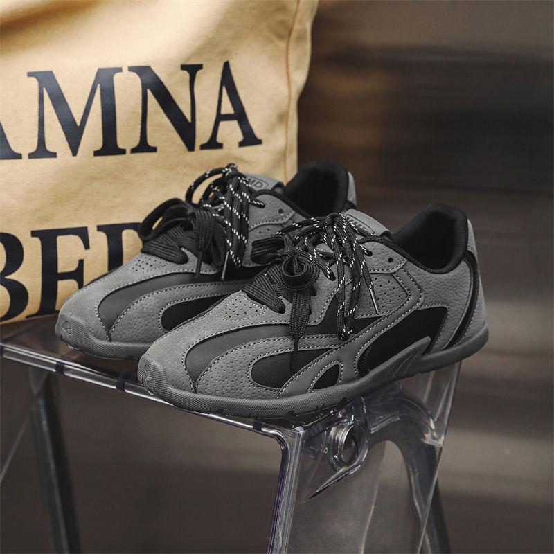Trend upgrade comfortable versatile soft-soled Forrest Gump shoes 2025 autumn new breathable couple high-value leather trendy shoes