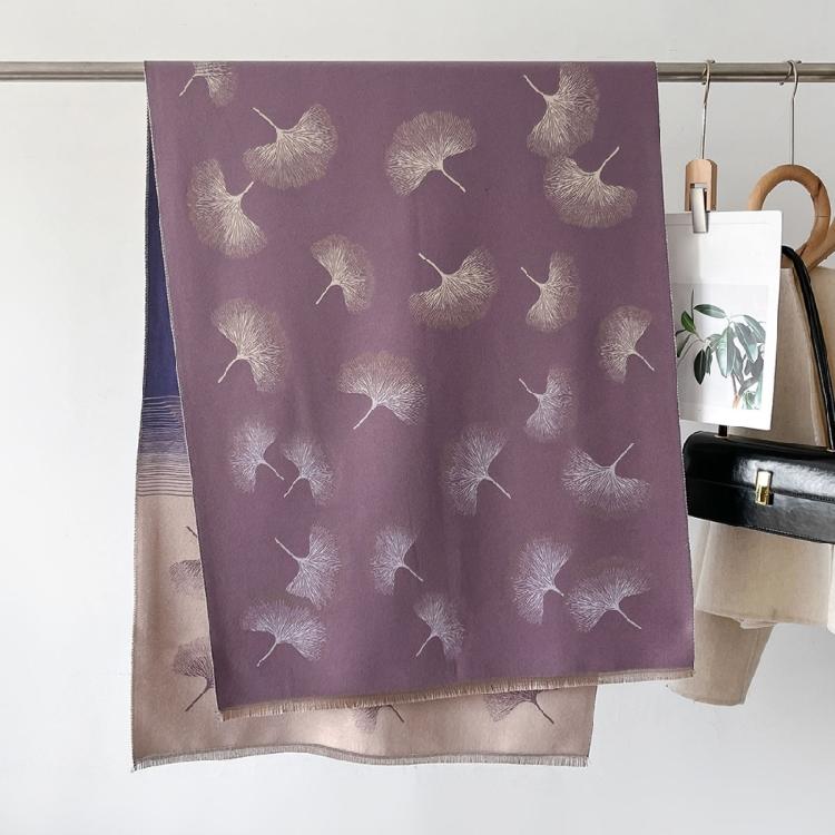 Oversized Shawl Wrap Leaf Print for Women Warm and Soft Multicolor Wrap