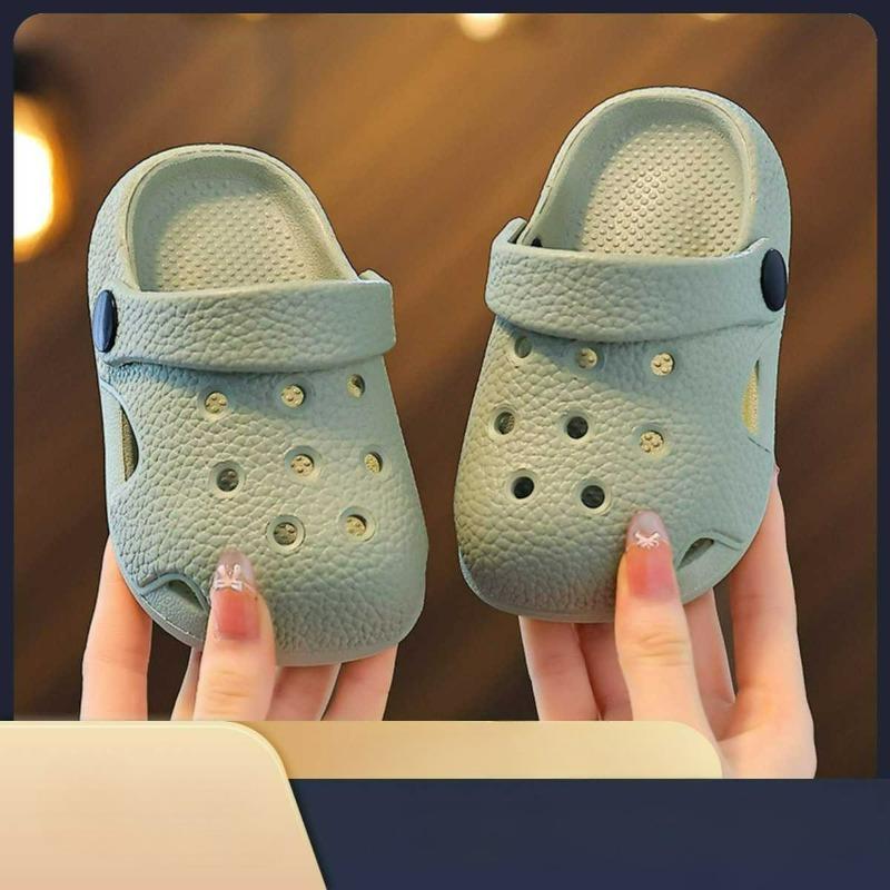Geschlossene Kinder-Clogs mit Fersenabdeckung | Weiche, rutschfeste Innen- und Außensandalen für ältere Jungen & Mädchen