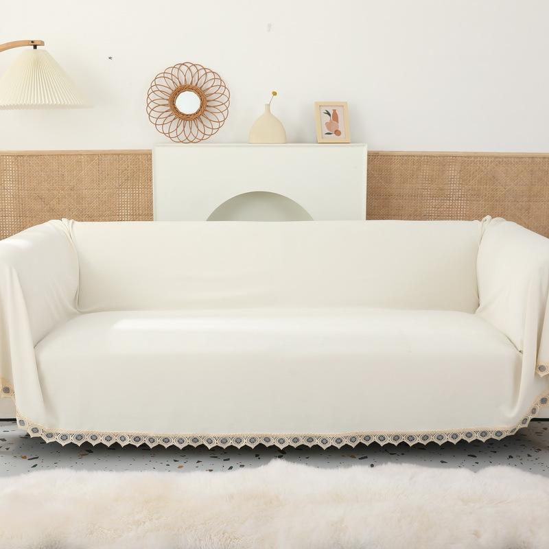 Four Seasons Waterproof Solid Color Cut Velvet Sofa Cover Towel Simple Non-Slip Urine-Proof Anti-Dirty Sofa Towel Covers