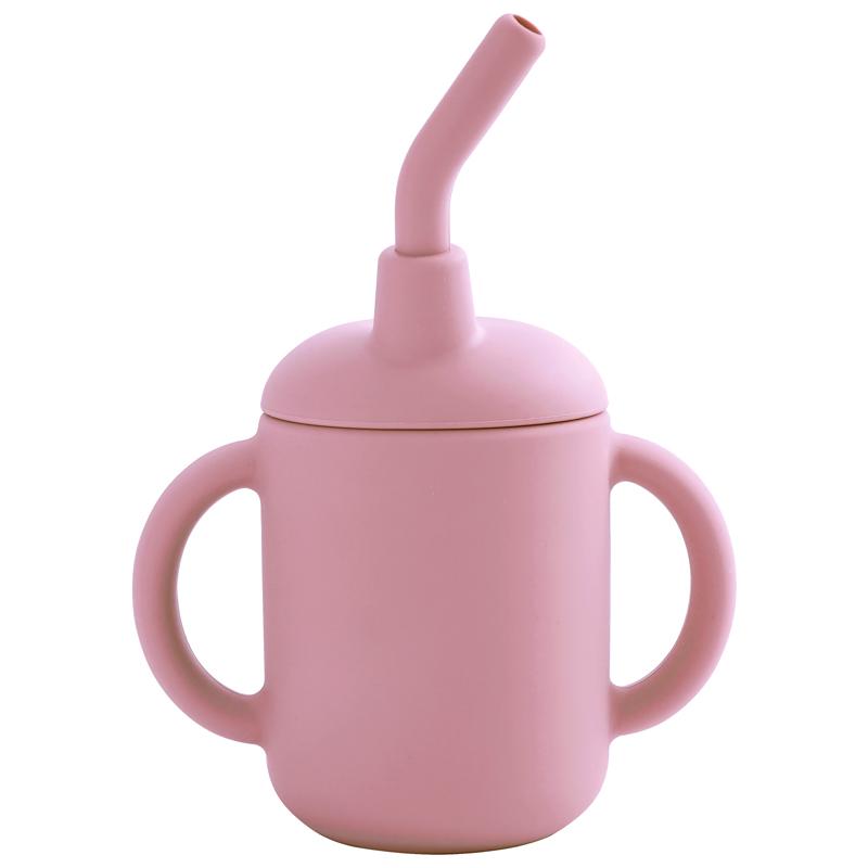 Portable Baby Feeding Cups Kids Learning Drinkware Liquid Feed Silicone Sippy Cups Leakproof Mug Toddlers Straw Water Bottle