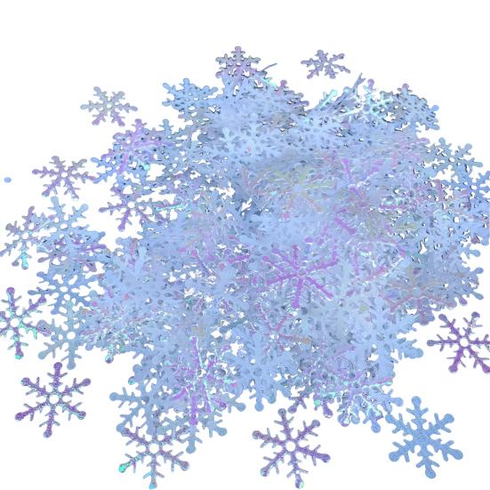 300Pcs Eye-catching Realistic Anti-fade Xmas Faux Snowflakes Christmas Party Ornament Simulation for New Year