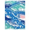 Todaya Shoten Rienzome Tenugui River Fish Design 788 (hand towel) -
