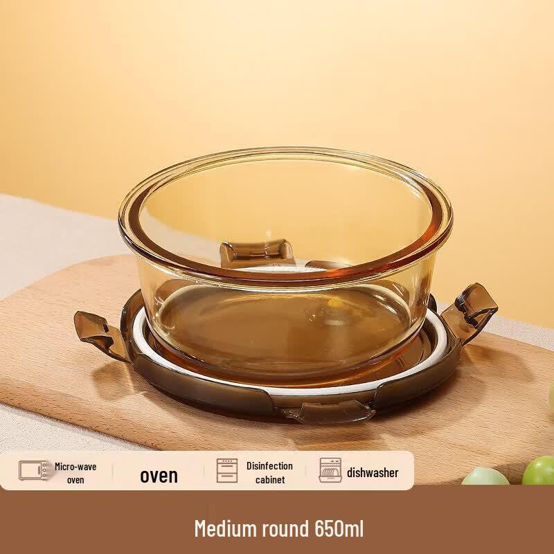 Microwave-Safe Glass Food Container