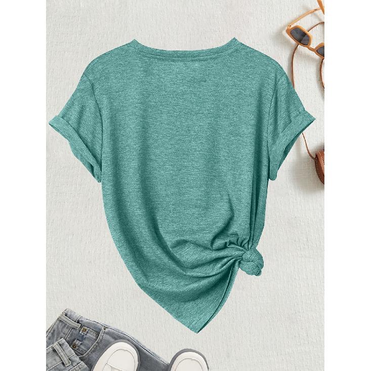 Women's Elegant Style Plus Size Loose Short Sleeve Hippie Soul Hippie Floral Print Pattern Round Neck Women's Comfortable Soft Breathable New Spring