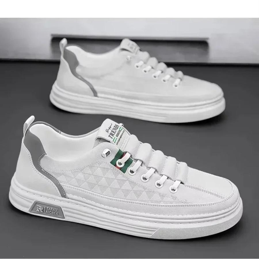 

2025 Mens shoes Upgrade your style with Men s Vulcanize Shoes /2025/ White Leather Casual Shoes 39 білий