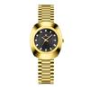 Gold Diamond-Set Waterproof Quartz Couple Watch with Steel Band