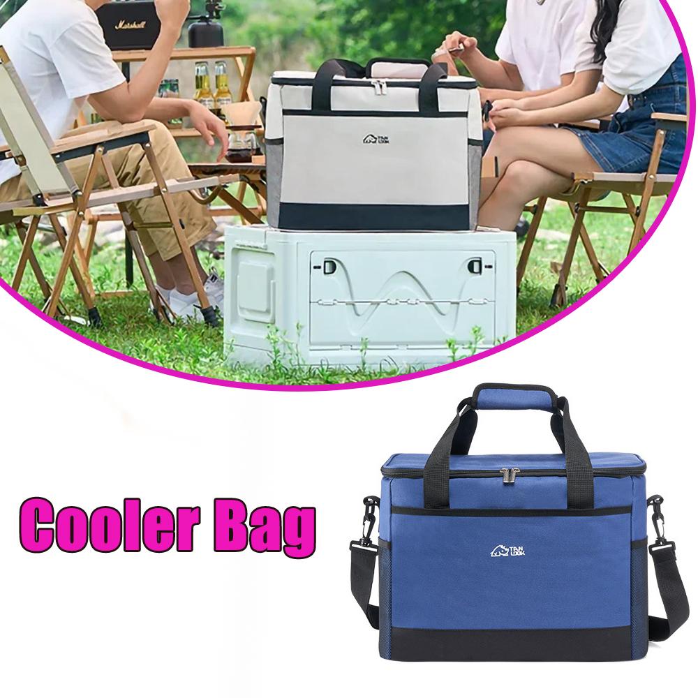 Insulated Thermal Cooler Bag Large Capacity Portable Car Refrigerator Ice Pack Outdoor Food Delivery Box Home Cold Retention