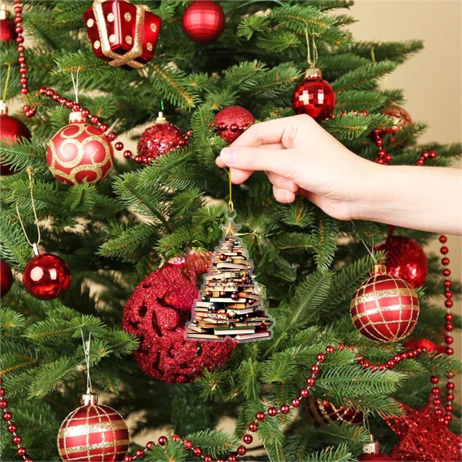 

New 2D Multiple Options Christmas Personalized Book Name Decor Pendant Baby Ornament Christmas 2026 Baby s Xmas Ornament navidad One Size