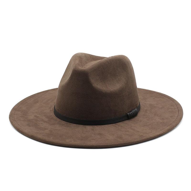Wish Suede Top Hat Women'S Color Peach Heart Top Big Eaves Hat Gentleman'S Hat