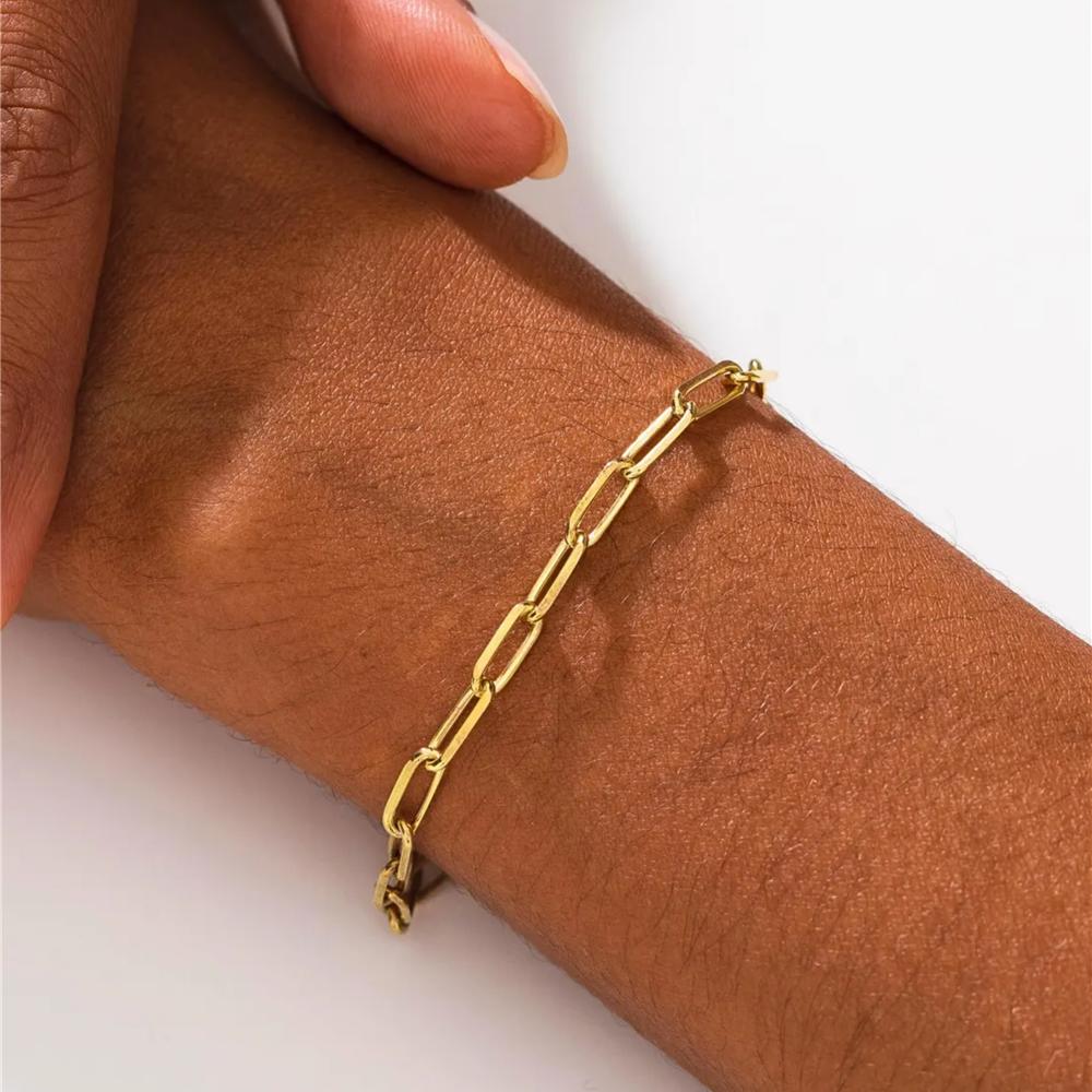 Figaro Beads Herringbone Chain Bracelet for Women Men Stainless Steel Wrist Jewelry Twist Box Rope Chains Waterproof Accessories