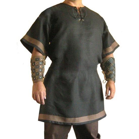 Viking Kriger Kostyme Middelalder Menn Skjorte Viking Ridder Antrekk Vintage Renessanse Nordisk Pirat Tunika Skjorte for Cosplay Sceneopptredener