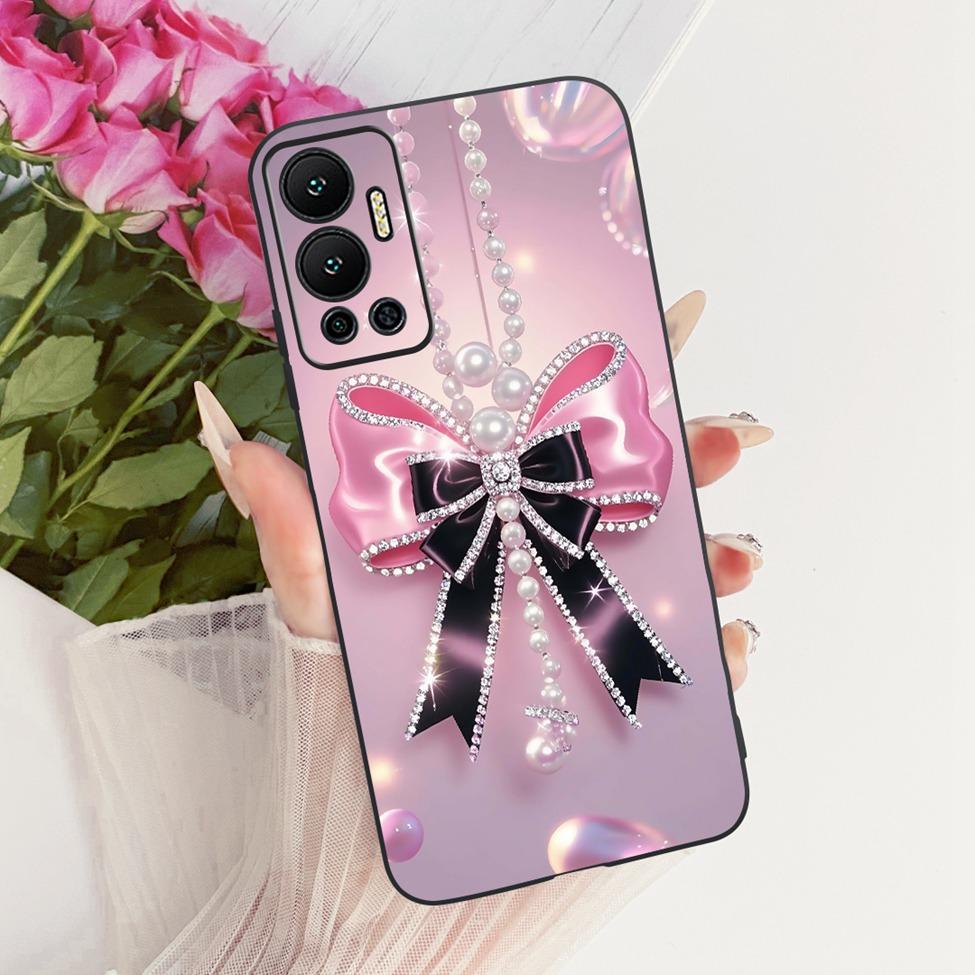 Phone Case For Infinix Hot 12 Cover Silicone Cute Cat Fashion Funny Painted Casing For Infinix X6817 X6817B