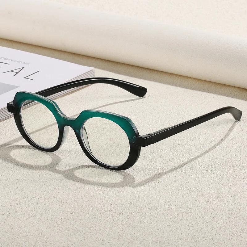 Retro Style Reading Glasses for Women Men Unisex Fashion Anti-blue Hyperopia Glasses Trendy Oval Eyeglasses