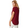 Fabricorn Combo Of Three Plain, Bottle And Dusty Rose Round Neck Up And Down Cotton Tshirt For Women (Maroo