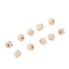 100Pcs Octagonal Wood Beads DIY HandMade Necklaces Keychains Jewelry Accessory Materials