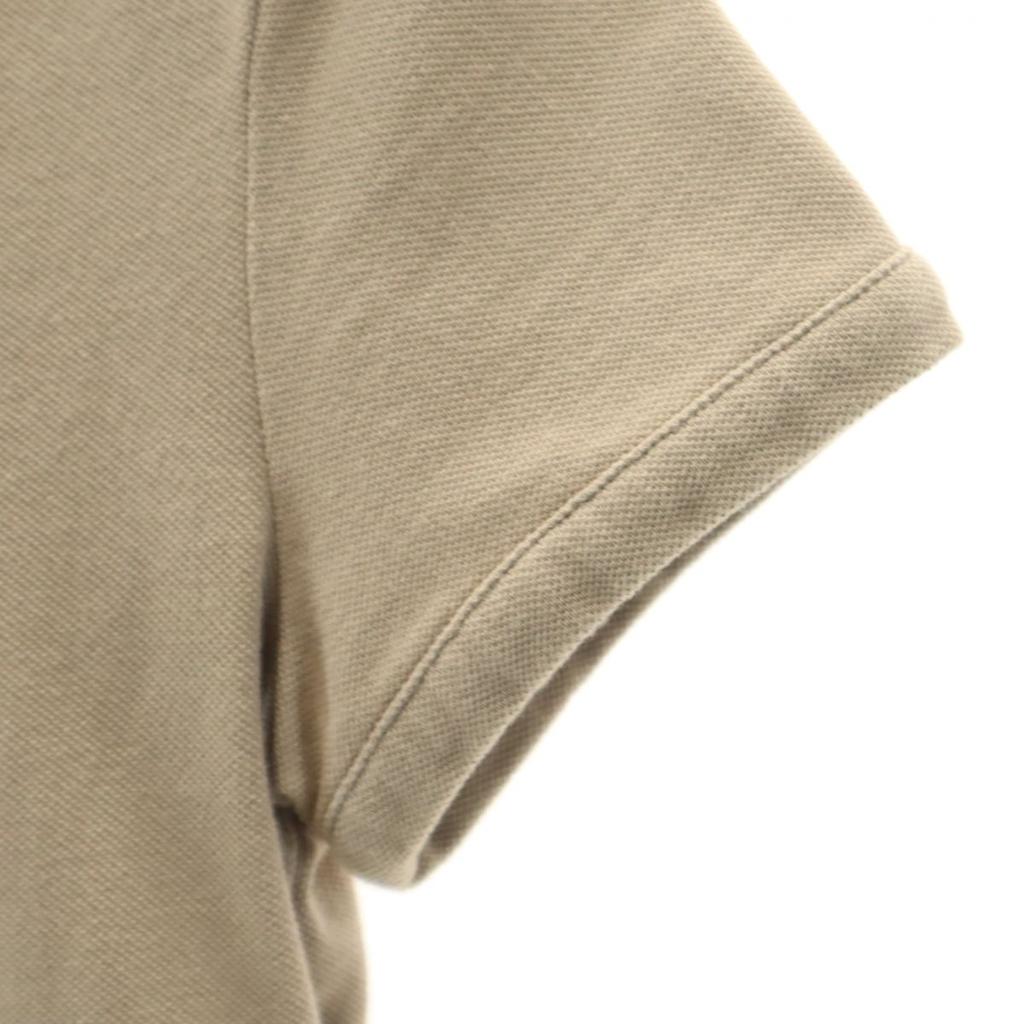 Moncler Short Sleeve Skipper Polo Shirt XS Beige Fawn Women Used