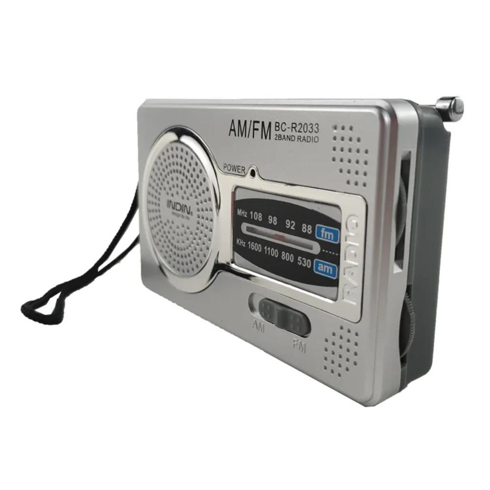 AM FM Radio Pocket Radio AM FM Transistor Radio DSP Chip Portable Pocket Mini Radio with Loudspeaker Headphone Jack Silver Gray