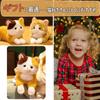 Homehalo Realistic Plush Cat Stuffed Super Fluffy Cat Body Pillow with Belly Weighted Soothing Body Funny Christmas Present Animal, Cute, Beads,