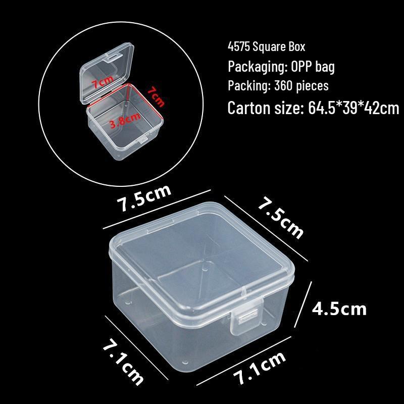 Rectangular Translucent PP Plastic Storage Box with Lid for Jewelry and Small Parts