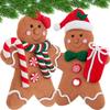 Christmas Tree Baubles Gingerbread Christmas Decoration Cookies Set of 2 Pcs