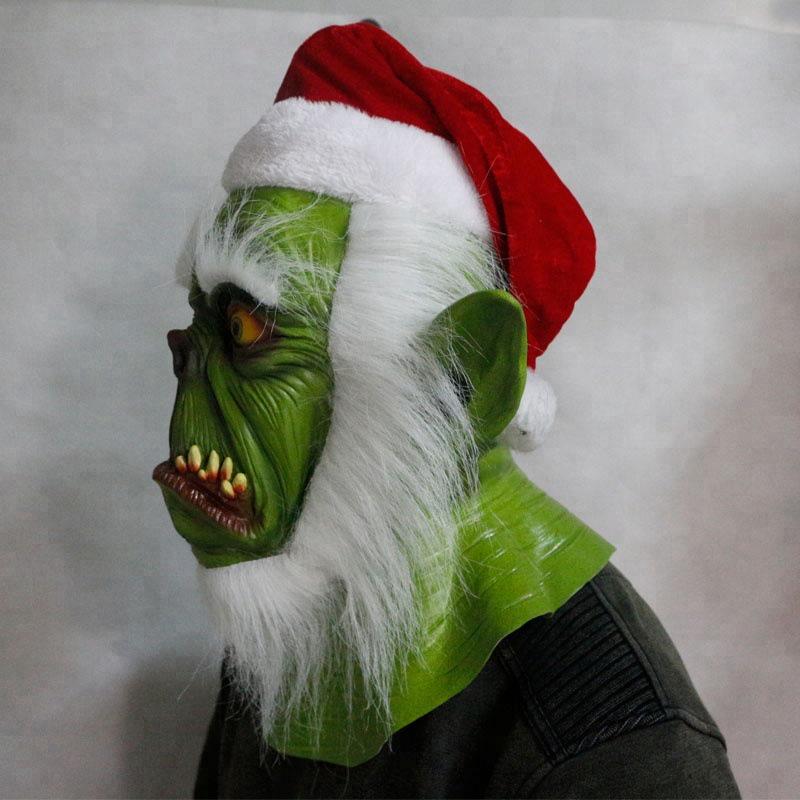 Christmas Grinch Latex Monster Mask for Halloween Party