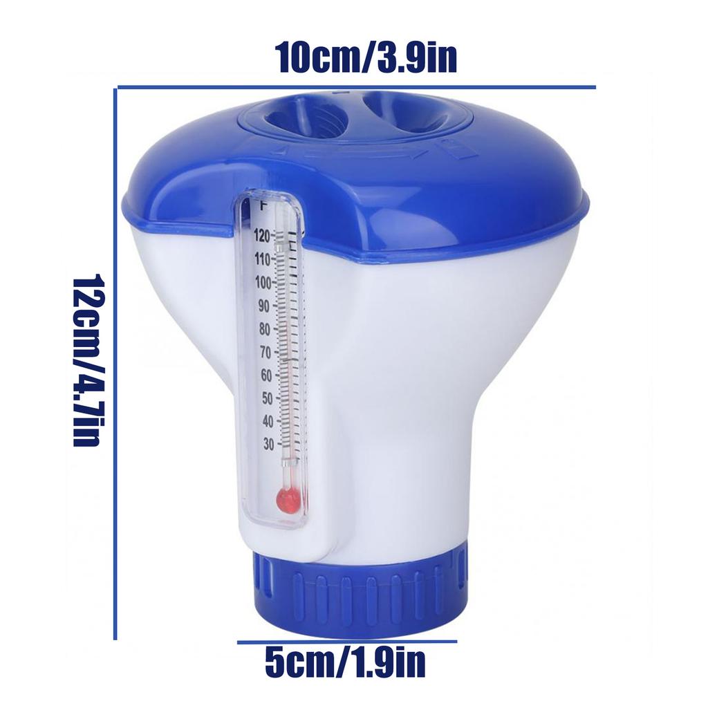 Soap Dispensers Floating Swimming Pool Chemical Chlorine Dispenser with Thermometer Tablet Soap Dispenser Pump Shower